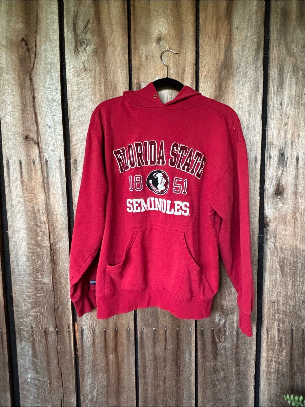 JanSport Florida State Seminoles Hoodie Men’s M Red FSU Spellout Pullover Y2K